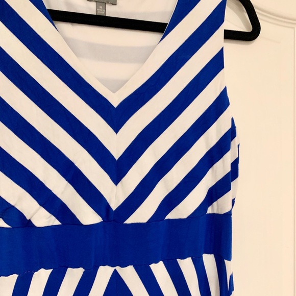 Blue and white maxi dress size M - Picture 4 of 6